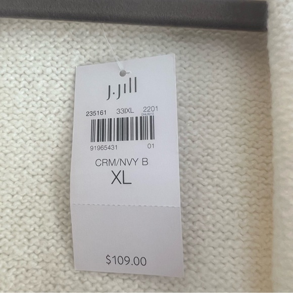 J. Jill Stripped Long Sleeve Cardigan Size XL - Picture 5 of 9